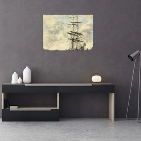 Obraz - Eugène Boudin, Ship on the Touques, reprodukcje (70x50 cm)