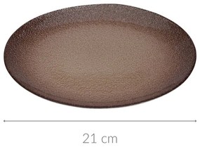 Szklany talerz deserowy BERYT, Ø 21 cm
