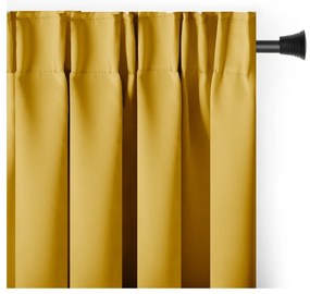 Żółta zaciemniająca zasłona termiczna 140x245 cm Pleat – Restilo
