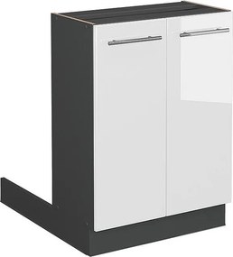 Wyspa kuchenna biały wysoki połysk 60x70x82 fame-line