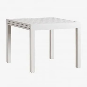 Stół Ogrodowy 90-180x90 Cm Rozkładany, Aluminiowy Starmi Gardenia Biel - Sklum
