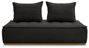 Czarna sofa z tkaniny szenilowej 175 cm Elisa – Bobochic Paris