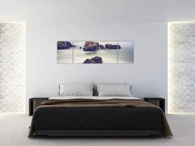 Obraz klifów we mgle (170x50 cm)
