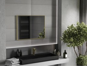 Mexen Loft lustro łazienkowe prostokątne 80 x 60 cm, rama złota - 9852-080-060-000-50