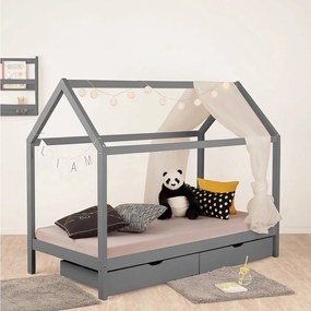 Łóżko dziecięce 90x200 cm szare