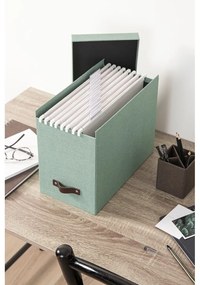 Zielony kartonowy organizer na dokumenty Johan Canvas Paper Laminate – Bigso