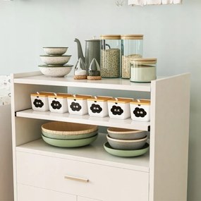 Szafka wózek kuchenny komoda stół regał nowoczesny mobilny na kółkach biała