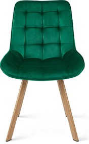 Krzesło do jadalni SORIA VELVET, zielone