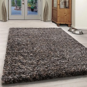 Dywan shaggy Enjoy brązowy wielokolorowy 80 cm x 150 cm