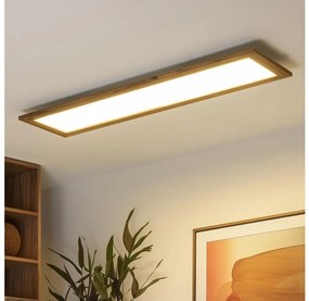 Brilagi - Ściemnialna oprawa LED SLIMFRAME WOOD LED/58W/230V 124x33,7 cm + pilot zdalnego sterowania