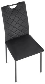 Krzesło tapicerowane K577 VELVET czarne  HALMAR