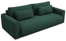 Zielona rozkładana/ze schowkiem sofa 238 cm Kapua – Makamii
