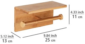 Ścienny bambusowy uchwyt na papier toaletowy Duo Bambusa – Wenko
