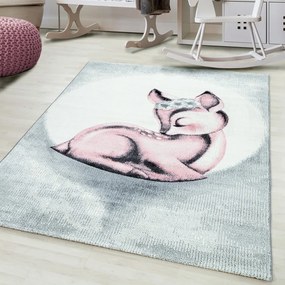 Jasnoszaro-różowy dywan dziecięcy 140x200 cm Bambi – Ayyildiz Carpets