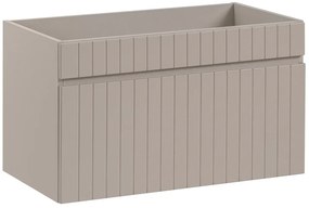 Szafka umywalkowa beżowa z lamelami 80 cm F2-H94