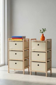 Zestaw 2 regałów z trzema szufladami do przechowywania Z1-F14