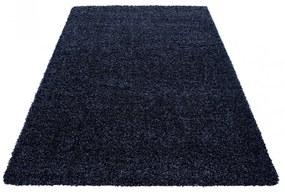 Dywan shaggy jednokolorowy granatowy 140 cm x 200 cm