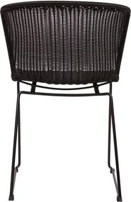 Czarne krzesła ogrodowe ze sztucznego rattanu zestaw 2 szt. Wings – WOOOD