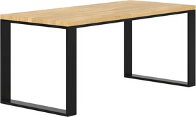 Drewniane loftowe biurko z metalowym stelażem 150x80 S4-W80