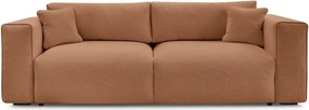 Pomarańczowa rozkładana/ze schowkiem sofa 265 cm Ezechiel – Bobochic Paris