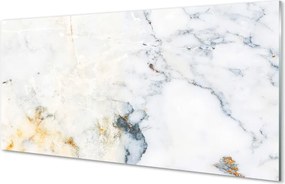 Panel szklany do Kuchni Biały Marmur na Ścianę