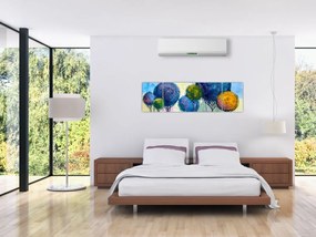 Obraz drzew kopułowych, obraz olejny (170x50 cm)