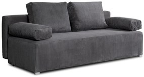 Ciemnoszara nowoczesna sofa sztruksowa - Arna