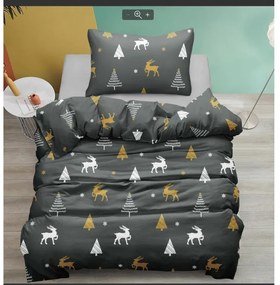 PrzytulneMieszkanie.pl PrzytulneMieszkanie.pl Pościel bawełniana WHITE TREE, ciemnoszarym Rozmiar pościeli: 2 szt 70 x 90 cm | 200 x 220 cm