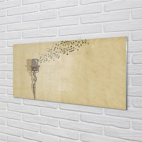 Panel szklany do Kuchni Mikrofon i Zapis Nutowy