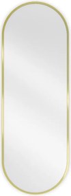 Mexen Loft lustro łazienkowe owalne 100 x 35 cm, rama złota szczotkowana - 9851-100-035-000-50