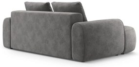Szara aksamitna sofa 200 cm Linz – Cosmopolitan Design