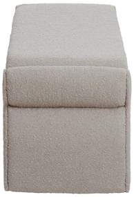 Beżowa ławka z materiału bouclé Nafya – Light &amp; Living