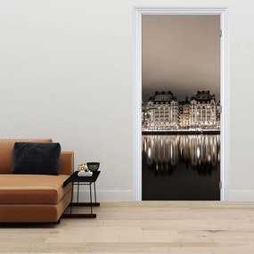 Fototapeta na drzwi - Miasto w ciemności (95x205cm)