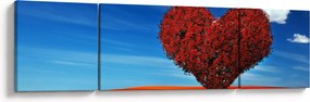 Obraz - Serce z drzewa (170x50 cm)