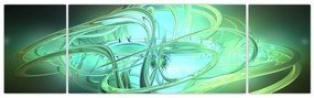 Obraz zielonej abstrakcji (170x50 cm)