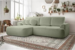 Narożnik VELO wolnostojący układ L strona Lewa z funkcją spania w tkaninie Coral 55