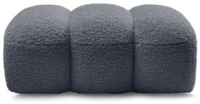 Ciemnoszary podnóżek z materiału bouclé Hippolyte – Bobochic Paris