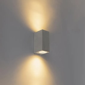 Zestaw 2 nowoczesnych lamp ściennych aluminiowych 2-światłowych IP44 - Baleno