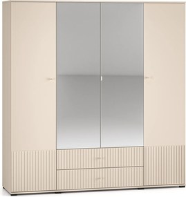 4-drzwiowa szafa z lustrem Sophie 23, kaszmir
