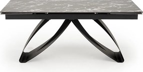 Stół rozkładany HILARIO 180(260)x90 czarny marmur/czarny