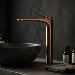 Bateria Umywalkowa REA Vision Miedź Szczotkowana Wysoka