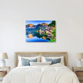 Obraz na szkle - Wieś alpejska (70x50 cm)