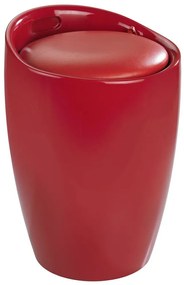 Pufa CANDY LIGHT RED - kosz na pranie, 2w1, WENKO