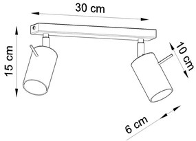 Drewniana lampa sufitowa Nice Lamps Ludwik