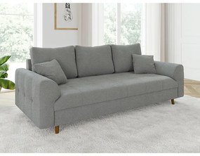 Szara sofa z materiału bouclé 210 cm Ariella – Ropez