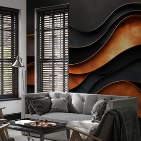 Fototapeta - Metaliczna abstrakcja (196x136 cm)