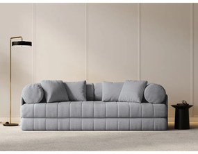 Jasnoszara rozkładana sofa z materiału bouclé 206 cm Kemi – Cosmopolitan Design