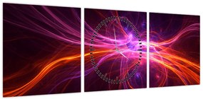 Obraz nowoczesnej abstrakcji (z zegarem) (90x30 cm)