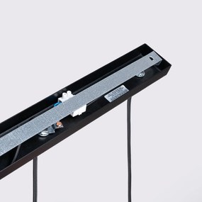 Lampa wisząca KARBON 3L czarna ryflowana SOLLUX  LIGHTING