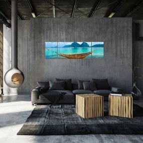 Obraz - Hamak na plaży (170x50 cm)